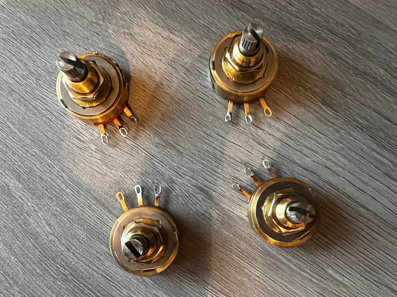 Alessandro 500K Custom Taper Audio Potentiometers - Set of 4: image 1