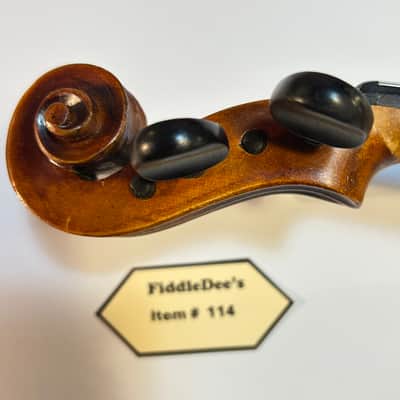 Vintage 4/4 Adult violin labeled Johan Georg Kessler 1925 - original finish with Satin Gloss Varnish image 12