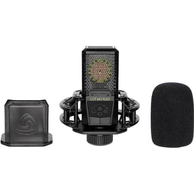Lewitt LCT-441-FLEX Multi-Pattern Large-Diaphragm Condenser Microphone with MS7411TB Tripod Style Bass Drum and Amp Mic Stand and XLR Cable image 2