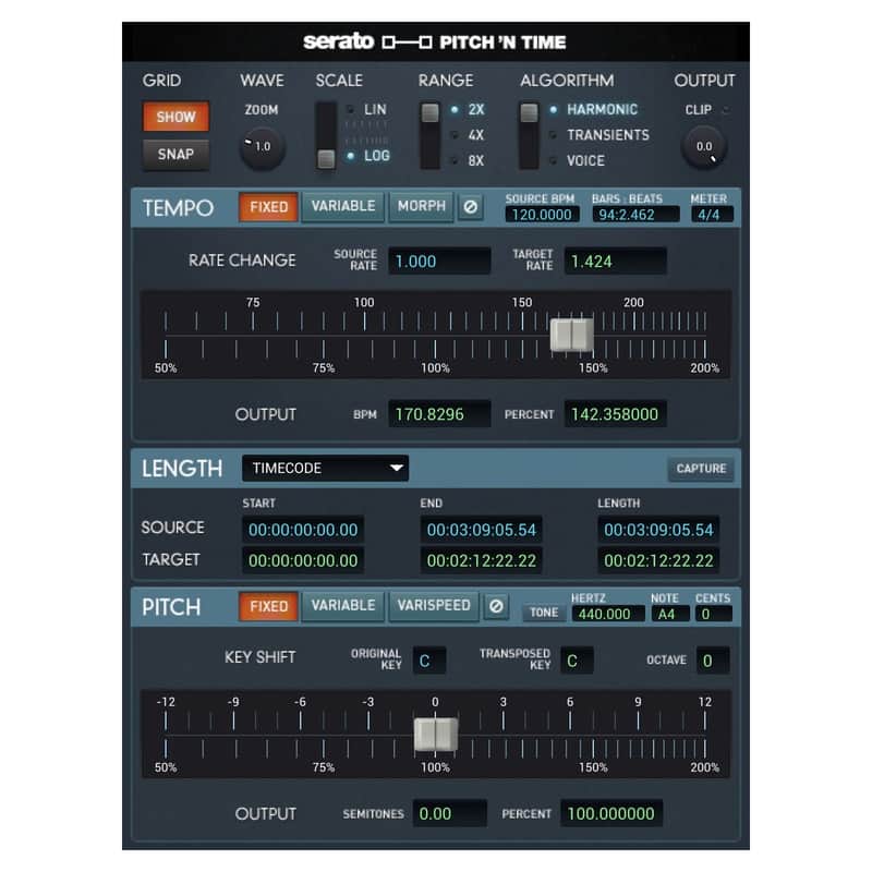 Serato Pitch n Time Pro 3 Time Stretch Pitch Shift for Pro Tools (Card) image 1