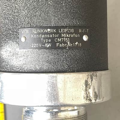 RFT Funkwerk CM 7151 with original Neumann Capsule M7 1950s - Matte Black image 3