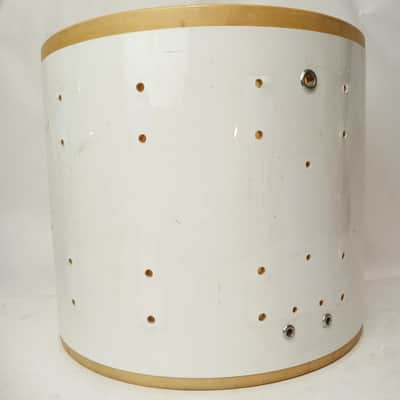 Pearl Marching Percussion 12x14"Snare Drum Shell Made In Japan Piano White 80s image 3