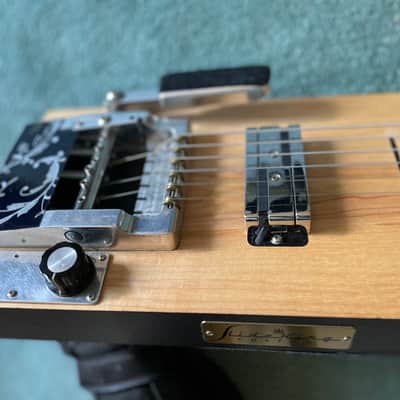 Jackson SlideKing LS Lap Steel with a 3 strings palm bending lever - Natural, no legs, felt fabric on the back side image 25
