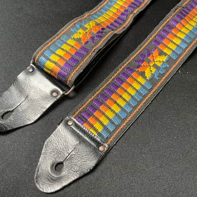 Ace Guitar Strap Vintage - Blue, Yellow, Orange, Purple (1960s) image 2