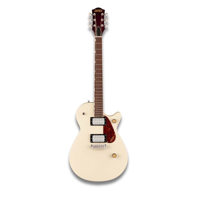 Gretsch Streamliner Jet Club Single-Cut 6-String Right-Handed Electric Guitar with Wraparound Tailpiece, Nato Body and Laurel Fingerboard (Vintage White) image 1