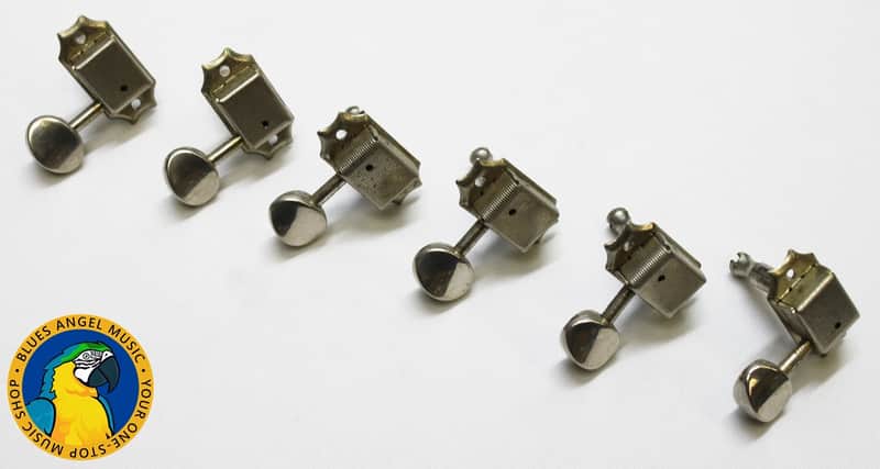 Kluson Vintage Classic Gear 6 in Line Tuners - Nickel **From a 1965 Fender Jaguar** image 1