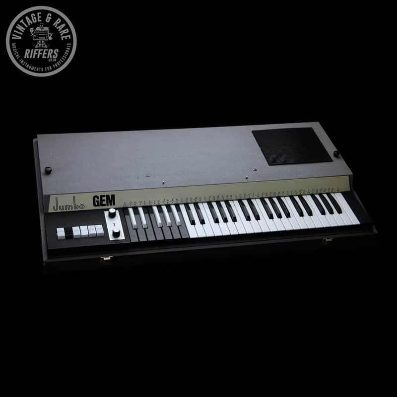 *Serviced* c.1967 GEM Jumbo Combo Organ Vintage Analog Italian Synth 37 Key Electric Piano Keyboard Synthesiser Synthesizer Made in Italy | Built-in Speaker w/ Legs, Lid & Pedal | Very similar to Vox Jaguar 304e V-304 image 1