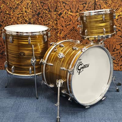 Gretsch 70s Stop Sign Shell Pack in Gold Ripple- 20″,16″ & 13″ image 1