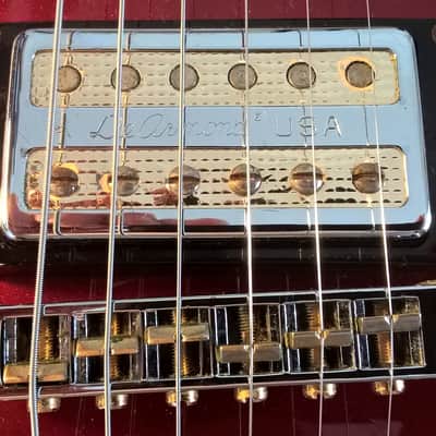 Guild DeArmond M-77--2001; Wine Red Metallic; Made in Korea; USA Gold-Tone HB Pickups; All-Original image 20