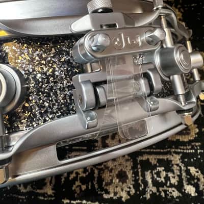 DW 3.14" x 14" Collector's Series Birch Pi Snare Drum - Black Galaxy w/ Satin Chrome Hardware image 3