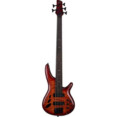 Ibanez SRD905F Bass Workshop Fretless Electric Bass, Brown Topaz image 4