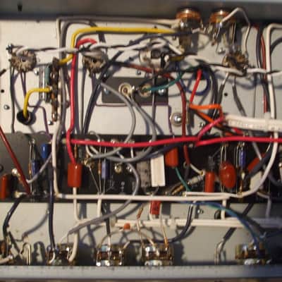 Fender Vibro King blonde oxblood 2001 hand wired Point to point guitar amplifier amp ZCD image 11
