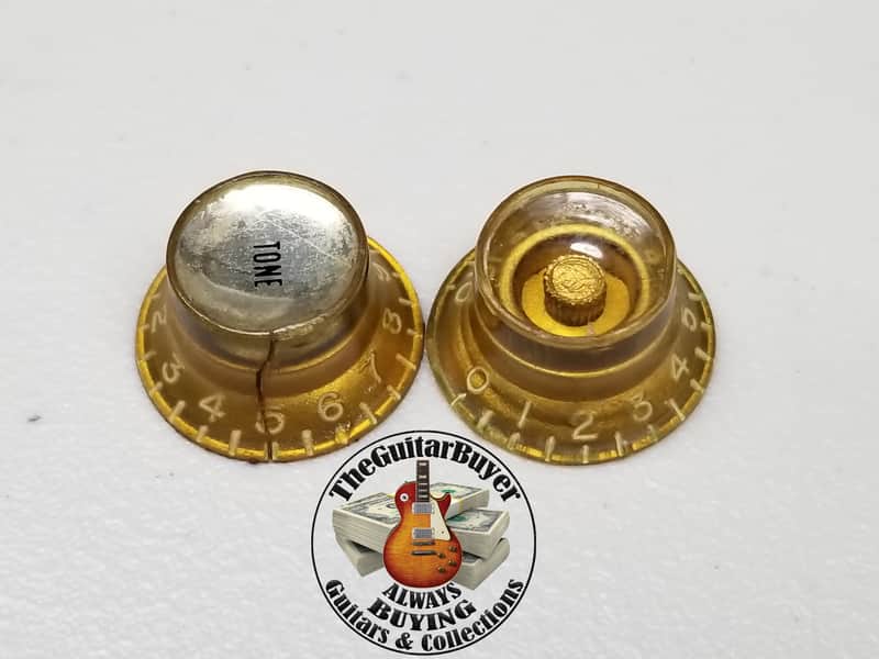 1960s Gibson Reflector Knob Set (2) - 100% Genuine Vintage image 1