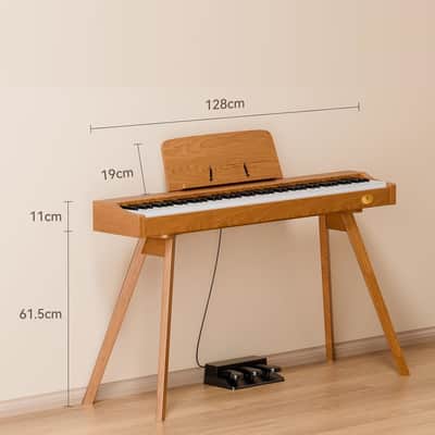 Piano keyboard 88 Key Weighted Keys: keyboard Piano 88 Key Weighted Full Size Keyboard Premium Sound MIDI Headphone Jack Triple Pedal Compact image 2