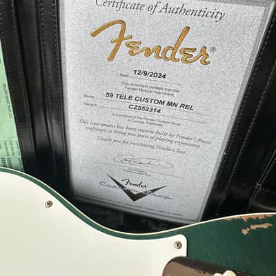2024 Fender Custom Shop '59 Telecaster Custom Relic - Aged Sherwood Green Metallic image 18