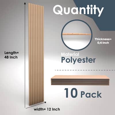 10-Pack Professional Acoustic Panels High-Density Self-Adhesive Soundproof Wall Panels For Studios, Offices & Home Theaters (Camel) | Premium Sound Absorption image 3