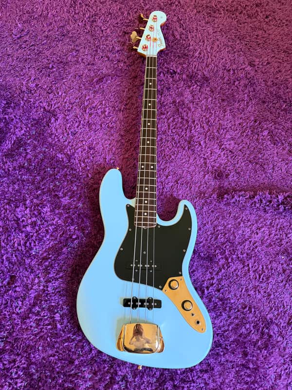 Fender  Custom shop Jazz bass 1989 - Daphne blue image 1