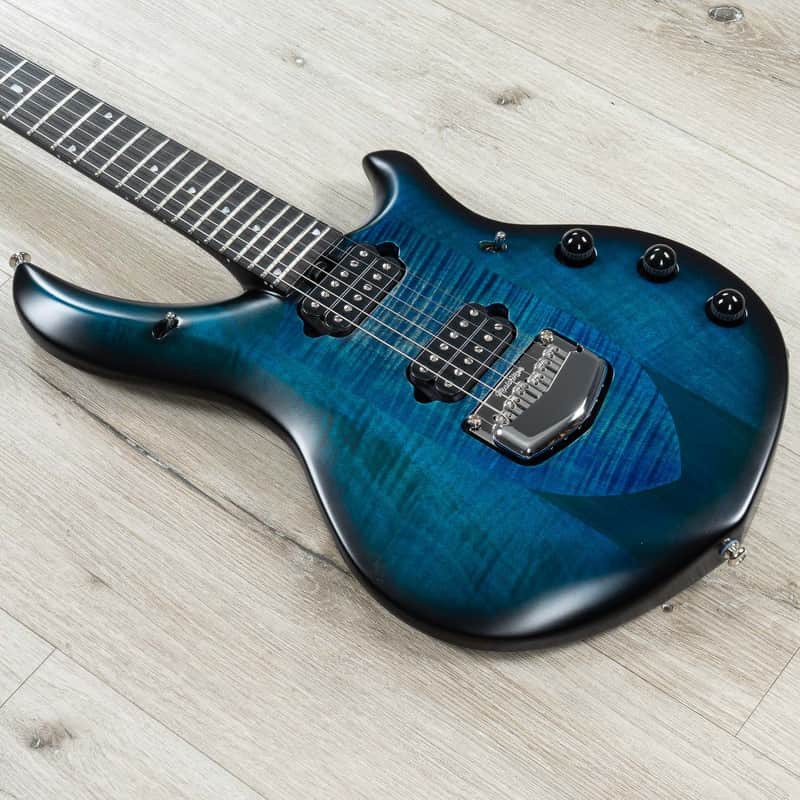 Ernie Ball Music Man John Petrucci Majesty 6 Guitar, Ebony Fretboard, Blue Silk image 1