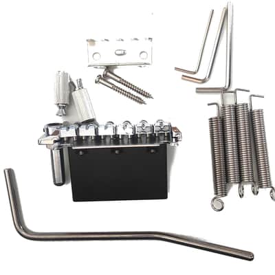 Strat style chrome tremolo 56mm, 2 points, innovative saddles image 3