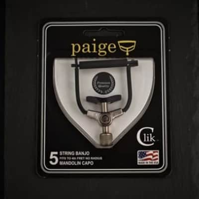 PAIGE Clik Banjo/Ukulele/Mandolin Capo (Fits to 4th Fret) No Radius, PC-B4-1.437 image 2