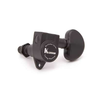 Kluson 3x3 Revolution E-Mount 90deg 20:1 ratio Tuners, Black image 3