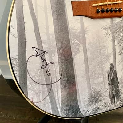 folklore Album Guitar Autographed By Taylor Swift image 2