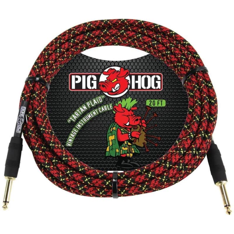 Pig Hog PCH20PL 1/4" TS Straight Instrument Cable - 20' image 1