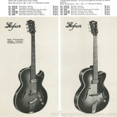 Rare 1966 Hofner President Cherry Sunburst Vintage image 15