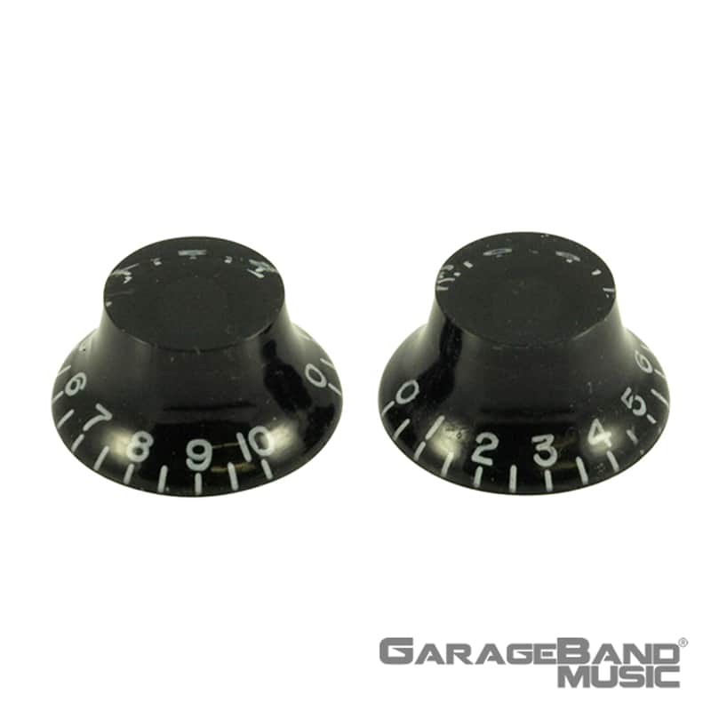 WD Music Electric Guitar Bell Knobs - Set of Two - Black image 1