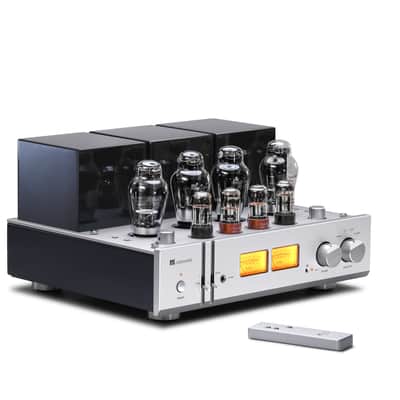 MUZISHARE X9 Stereo Tube Amplifier with Remote Control,Single-Ended Class A, 300B Tubes, Built-in MM Phono Stage, Power AMP, 6.5mm Headphone Output,ac115 and AC230 Switchable image 1