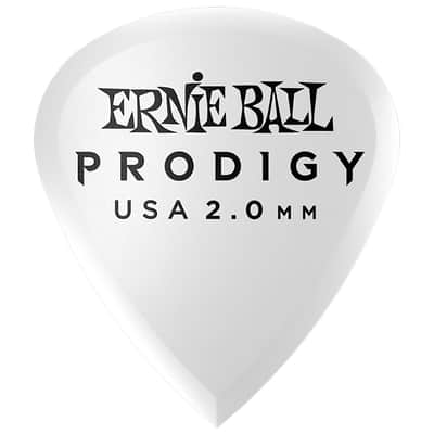 Ernie Ball Mini Prodigy Picks White 2mm Bag of 6 image 1