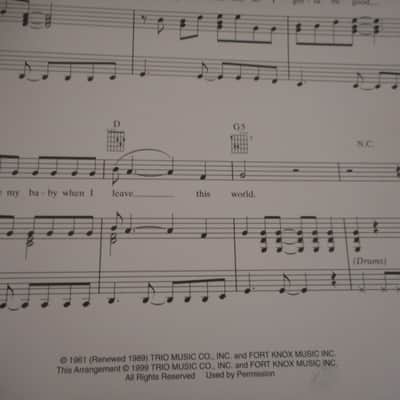 Pearl Jam "Last Kiss" Sheet Music 1999 image 3