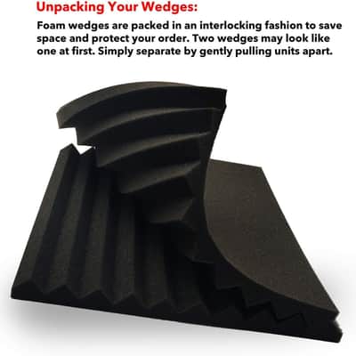 12 Pack Acoustic Foam Panels 1" X 12" X 12" Studio Soundproofing Wedges Foam image 5