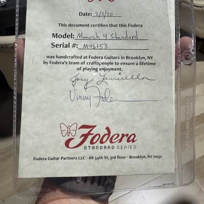 Fodera Monarch Std. 4 String Bass 2020 - gorgeous Fiddleback Maple 8 lbs. 7 oz. example by the Fodera Boyz ! image 15
