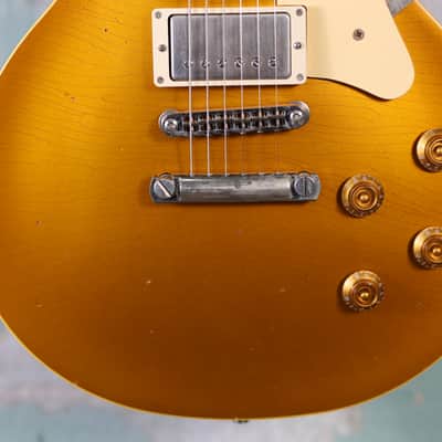 Heritage Custom Shop Core Collection H-150 Electric Guitar with Case 2023 - Gold Top Artisan Aged image 3