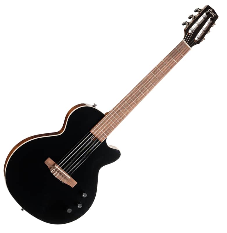 Cort Sunset Nylectric II Black Nylon Electric Classical Guitar Fishman 48mm(1 7/8”) Nut image 1