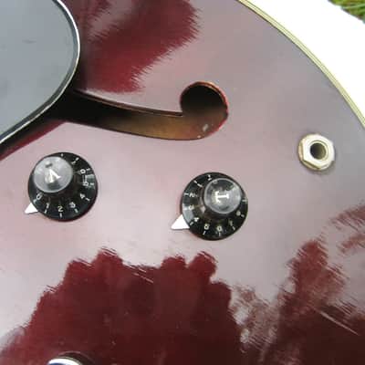 Conqueror EB-2 Bass Guitar, 1960's, Japan, Burgandy, Very Cool image 6