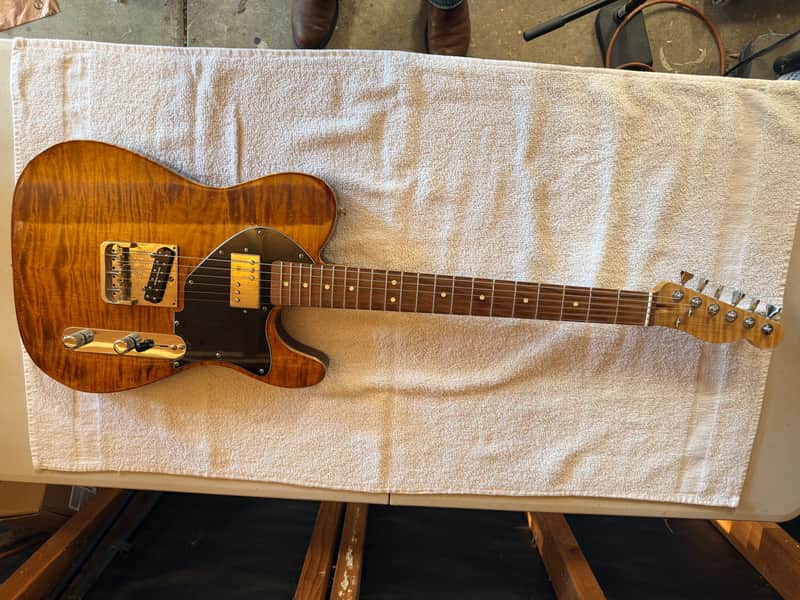 Custom Built T style guitar 2024 - Amber burst image 1