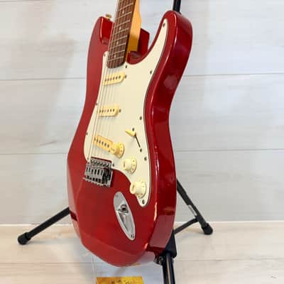 Crestwood Strat-Style Electric Guitar – Red Finish image 8