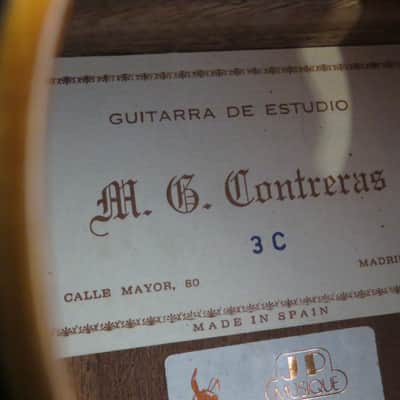 Early 80's Manuel Contreras 3C Classical Spanish Guitar with Hiscox Case image 15
