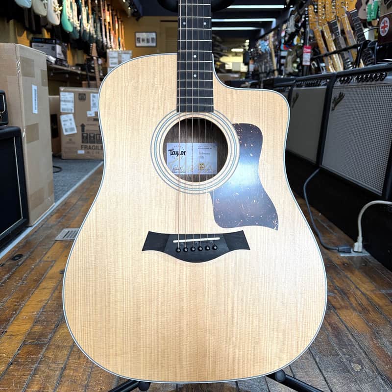 Taylor 210ce Cutaway Dreadnought Acoustic-Electric Guitar w/Padded Gig Bag image 1