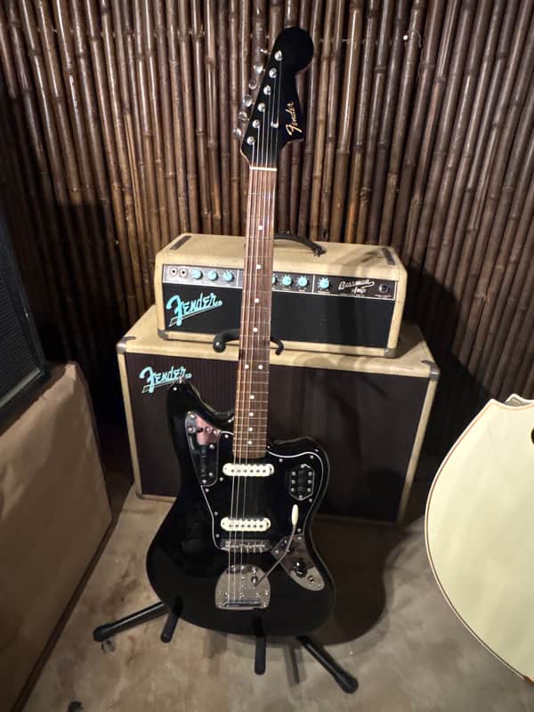 1962 Fender Jaguar Reissue- Piano Black image 1