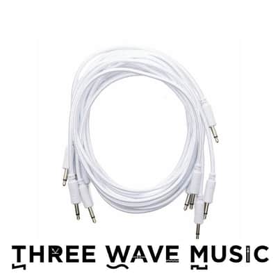 Erica Synths Braided & Soft Eurorack Patch Cables 90 cm (5 pcs) (White)  [Three Wave Music] image 1