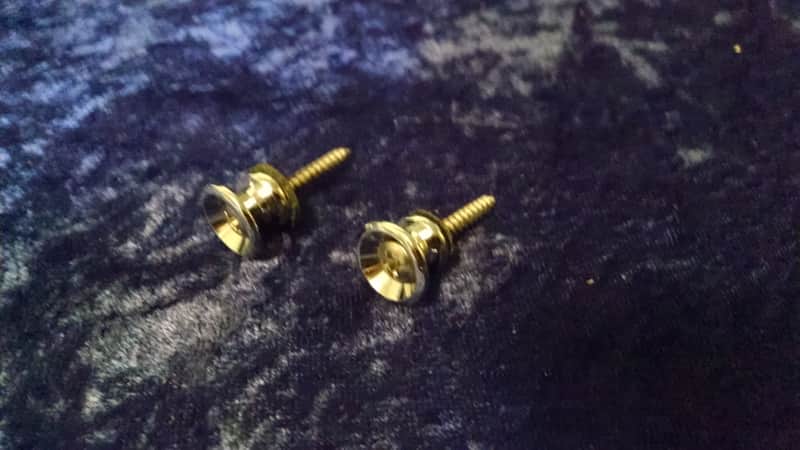 1980s Kramer Strap Buttons Chrome w/pads image 1