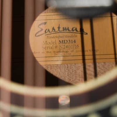 Eastman MD314 Spruce/Maple F-Style Oval Hole Mandolin #3716 image 11