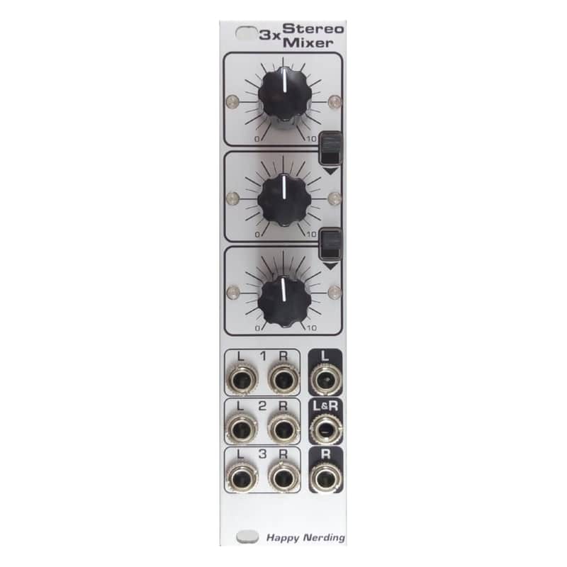 Happy Nerding 3x Stereo Mixer Eurorack Module (Silver) | Reverb