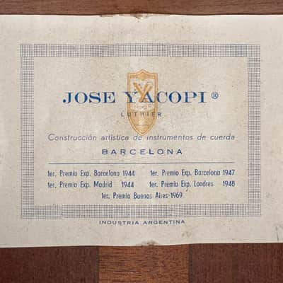 Jose Yacobi 1970's amazing classical guitar, tradition of Ignacio Fleta, Francisco Simplicio (Yacopi) - video! image 12