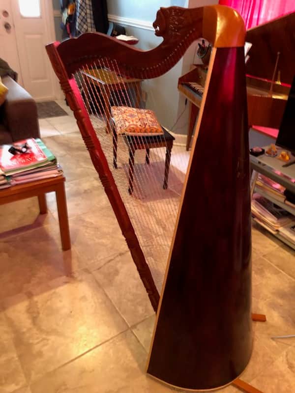 Peruvian harp made by local craftsmen Lima-local craftsmen luthier 1970 - Gloss image 1