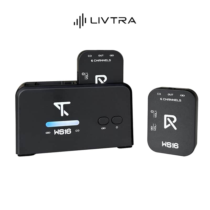 LIVTRA WS16 5.8g Wireless Earphone Monitor System Transmitter 2pcs Receivers,price include the import duty for US buyer image 1