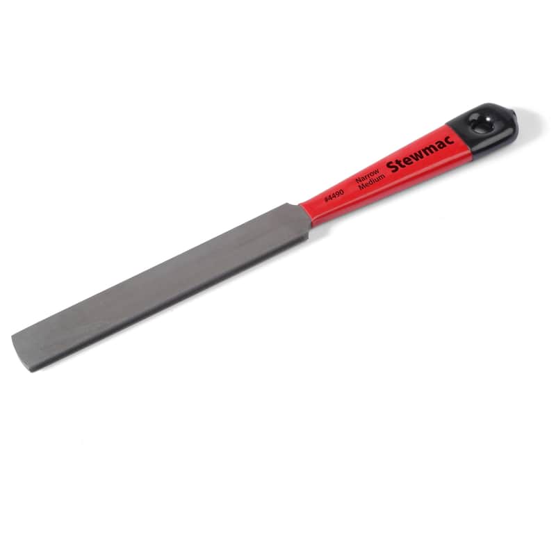 StewMac Double-Edge Fret File for Narrow/Medium Fretwire - Precision Hollow-Ground Fret Crown Files - Pro Luthier Shaping & Recrowning Tool image 1